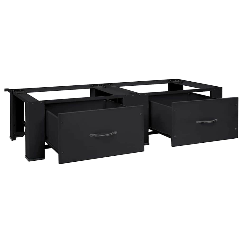 Pedestallo per Lavatrice 2 pcs Nero 127 x 54,5 x 32,5 cm