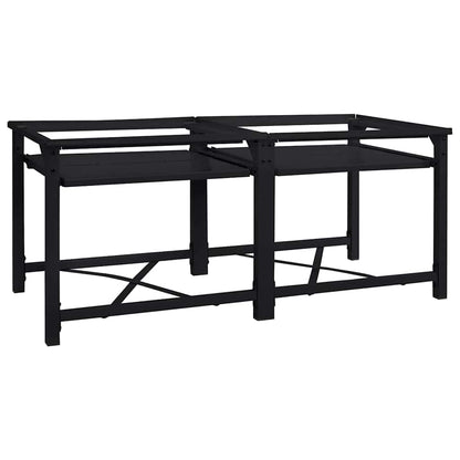 Pedestallo per Lavatrice 2 pcs Nero 120 x 56 x 52 cm Acciaio