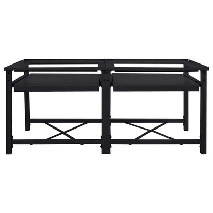 Pedestallo per Lavatrice 2 pcs Nero 120 x 56 x 52 cm Acciaio