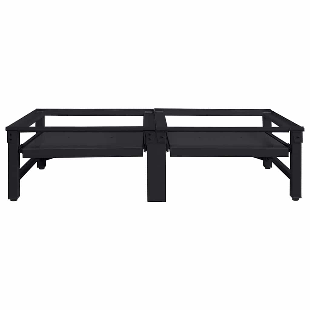 Pedestallo per Lavatrice 2 pcs Nero 124,5 x 61,5 x 32,5 cm