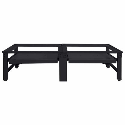 Pedestallo per Lavatrice 2 pcs Nero 124,5 x 61,5 x 32,5 cm