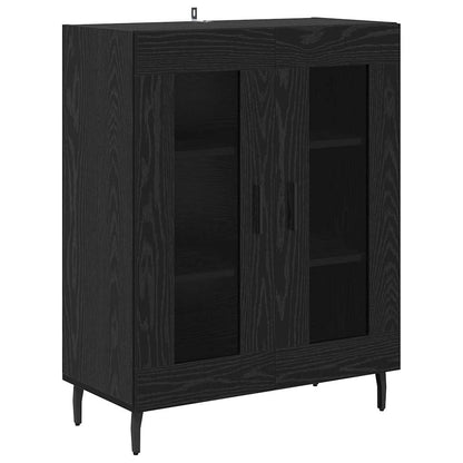Credenza Rovere Nero 69,5 x 34 x 90 cm Legno multistrato
