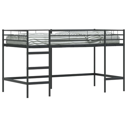 Struttura del letto loft per bambini Nero 107 x 200 cm Acciaio