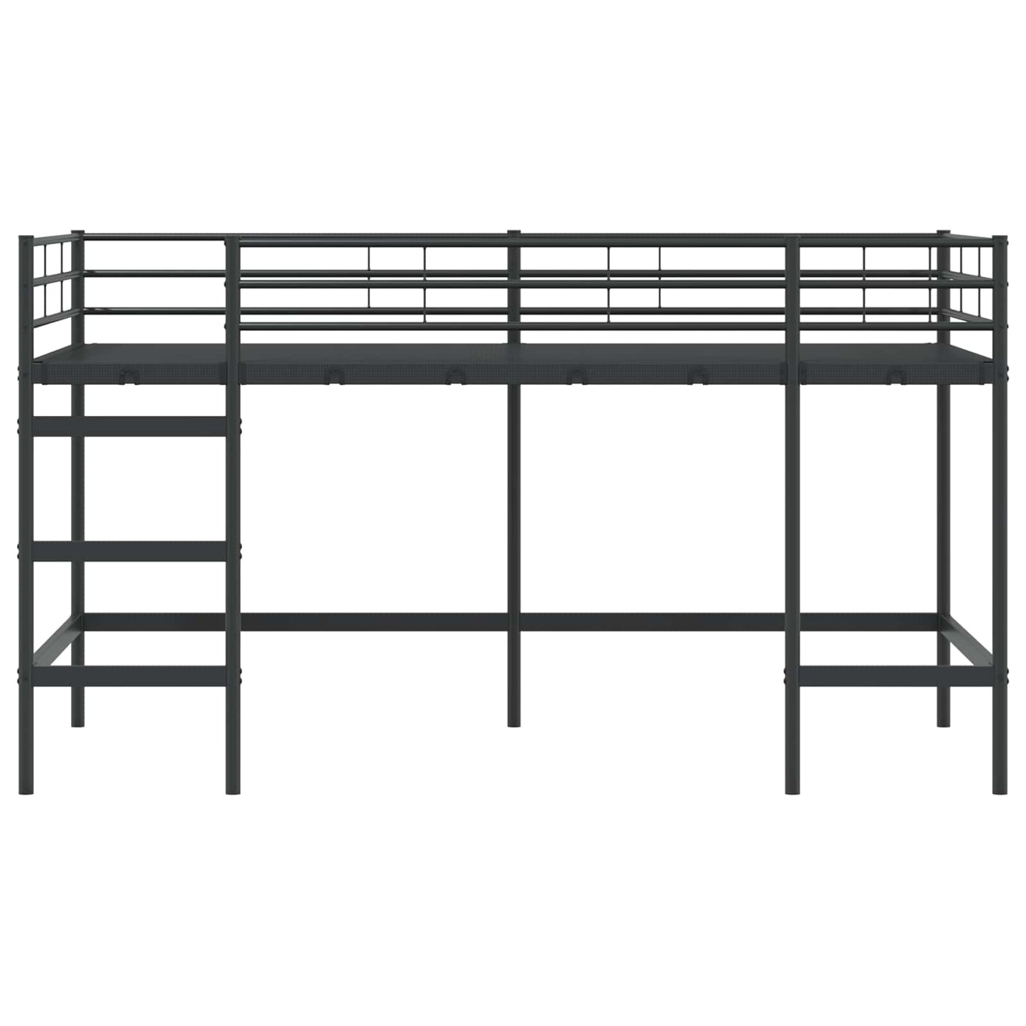 Struttura del letto loft per bambini Nero 107 x 200 cm Acciaio