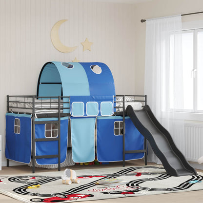Struttura del letto loft per bambini Nero e Blu 107 x 200 cm