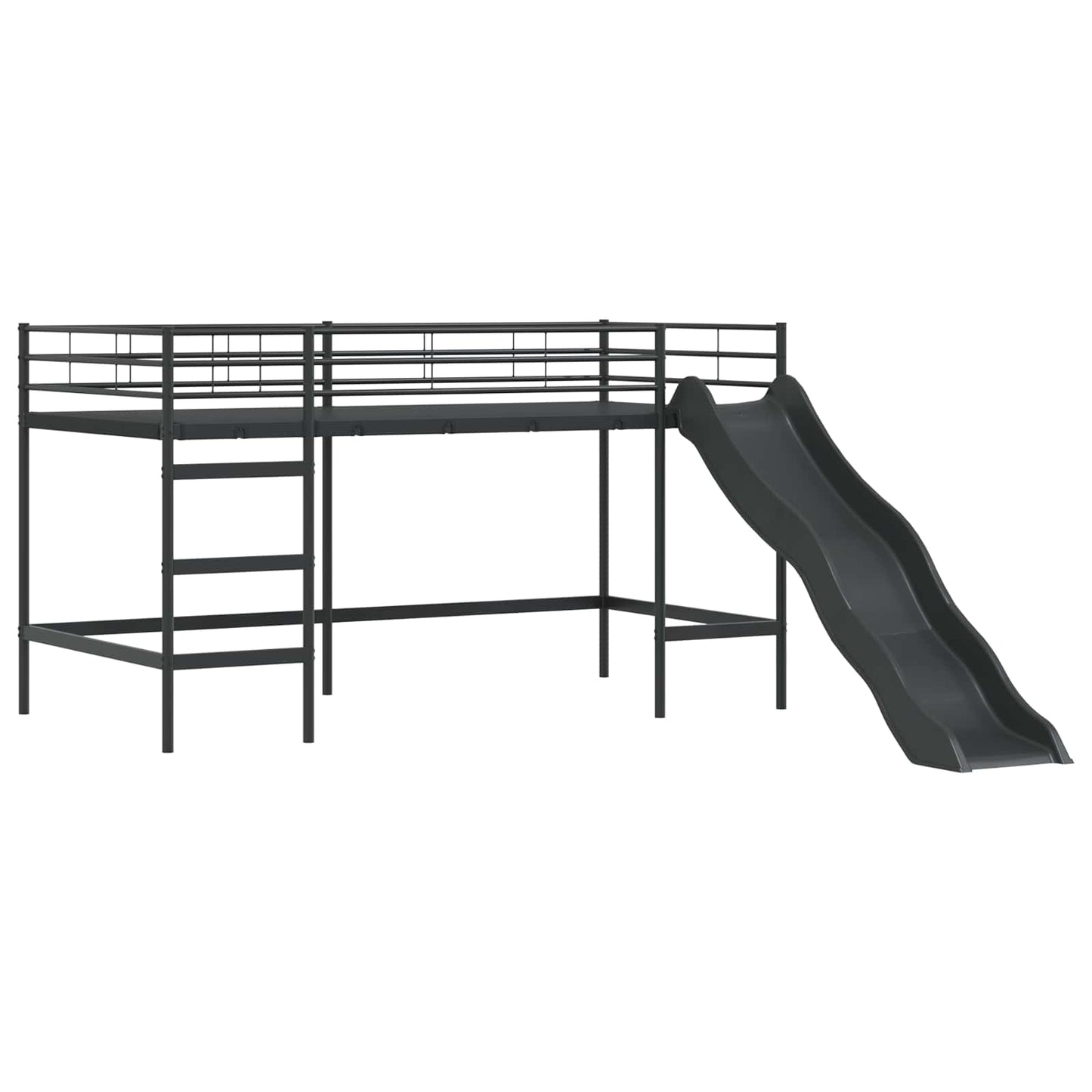 Struttura del letto loft per bambini Nero e Blu 107 x 200 cm