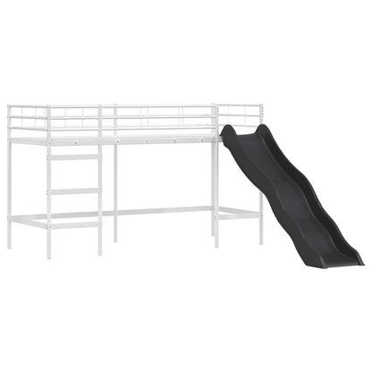 Struttura del letto loft per bambini Bianco e Blu 100 x 190 cm