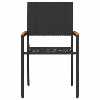 Sedie impilabili da giardino 4 pcs Nero e Marrone