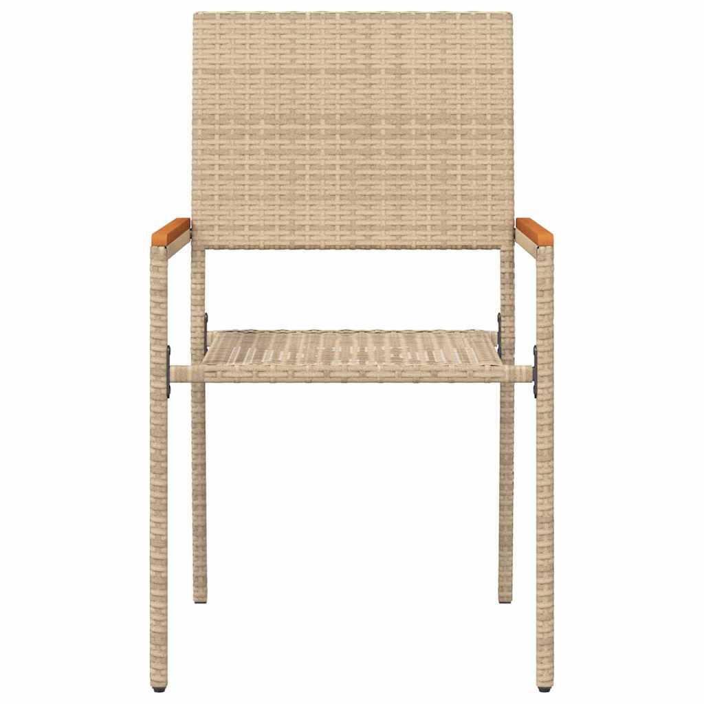 Sedie impilabili da giardino 4 pcs Crema e Marrone