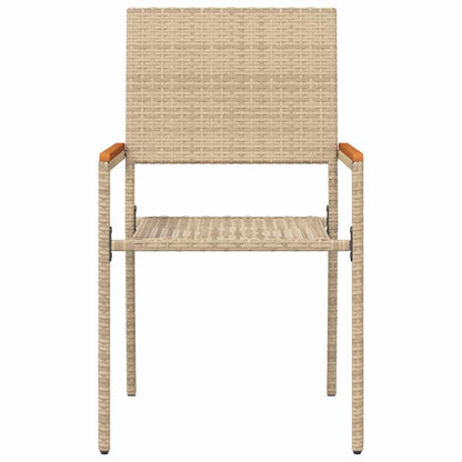 Sedie impilabili da giardino 4 pcs Crema e Marrone