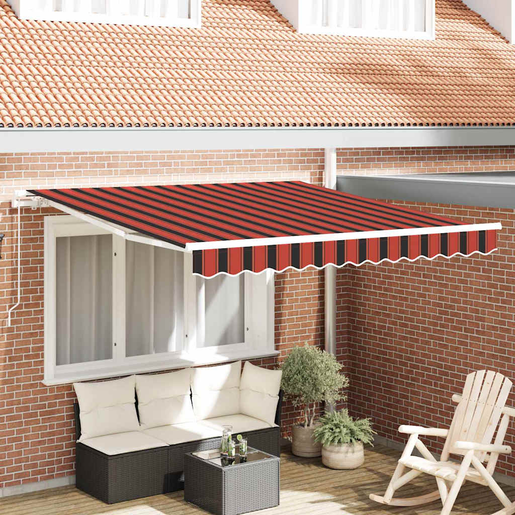 Tenda Retrattile Arancione e Marrone 350 x 250 cm