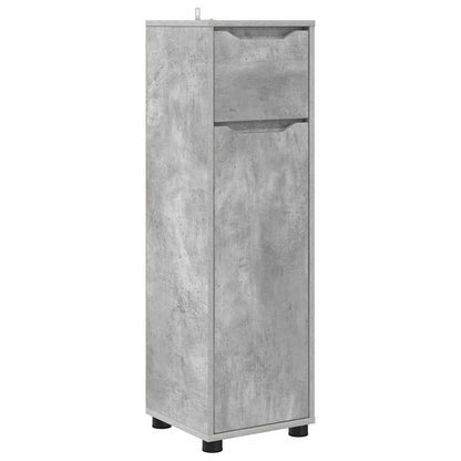 Mobile da Bagno con cassetto Grigio cemento 30,5 x 30 x 101 cm