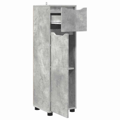 Mobile da Bagno con cassetto Grigio cemento 30,5 x 30 x 101 cm