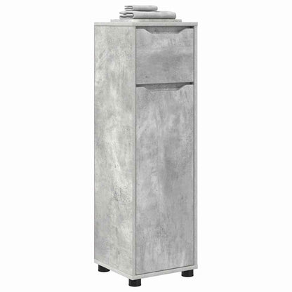 Mobile da Bagno con cassetto Grigio cemento 30,5 x 30 x 101 cm