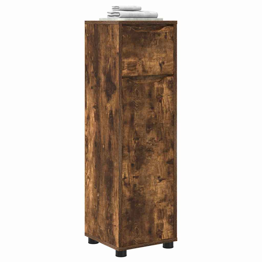 Mobile da Bagno con cassetto Rovere fumÃ© 30,5 x 30 x 101 cm