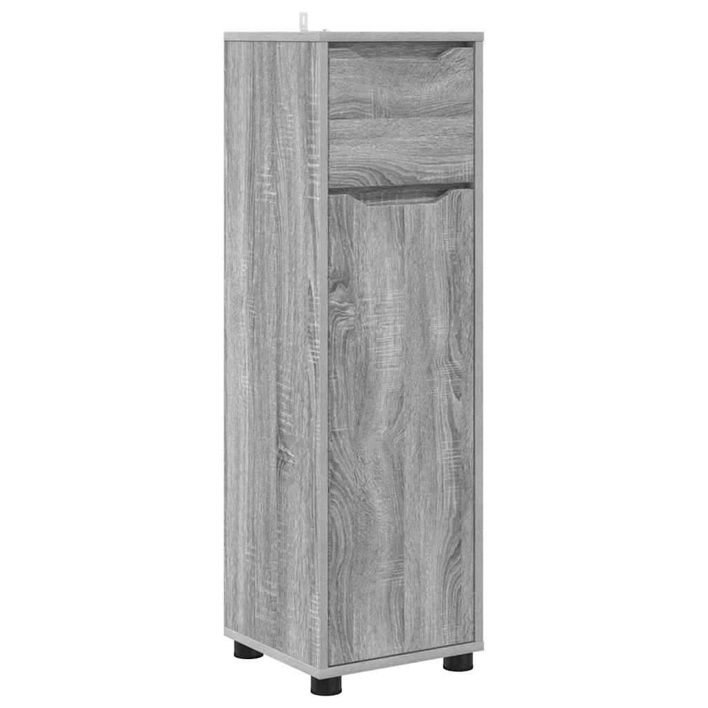 Mobile da Bagno con cassetto Grigio Sonoma 30,5 x 30 x 101 cm