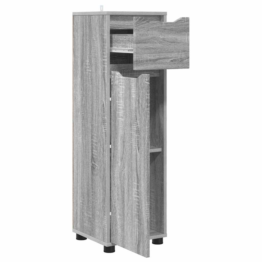 Mobile da Bagno con cassetto Grigio Sonoma 30,5 x 30 x 101 cm