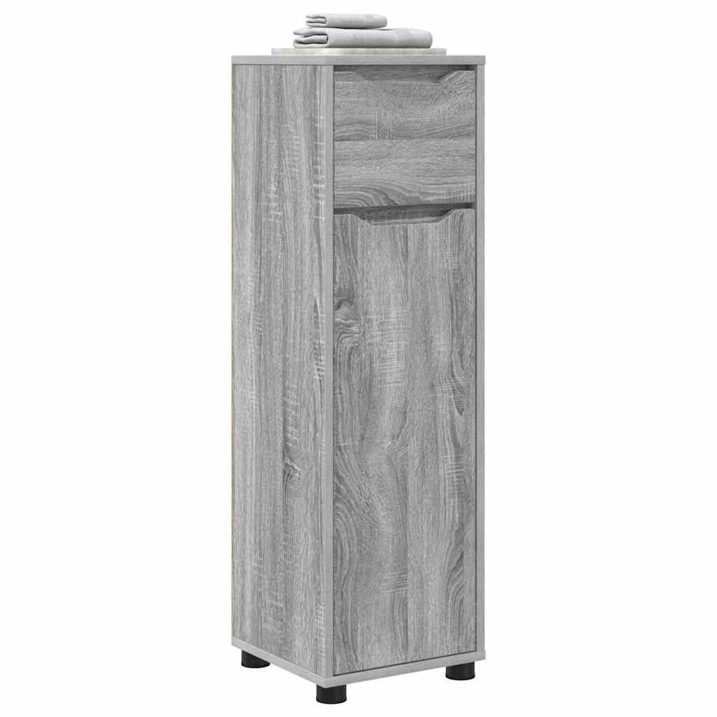 Mobile da Bagno con cassetto Grigio Sonoma 30,5 x 30 x 101 cm