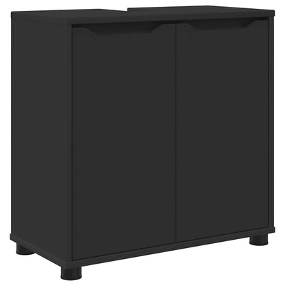 Mobile per lavabo da bagno con lo scaffale Nero 60 x 30 x 60 cm
