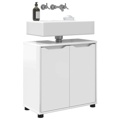 Mobile per lavabo da bagno Bianco Lucido 60 x 30 x 60 cm