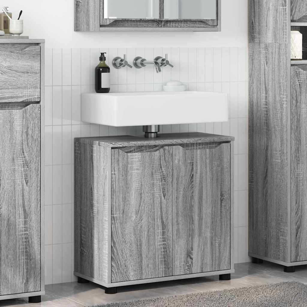 Mobile per lavabo da bagno Grigio Sonoma 60 x 30 x 60 cm