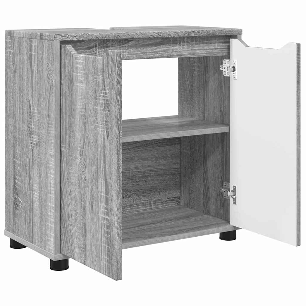 Mobile per lavabo da bagno Grigio Sonoma 60 x 30 x 60 cm