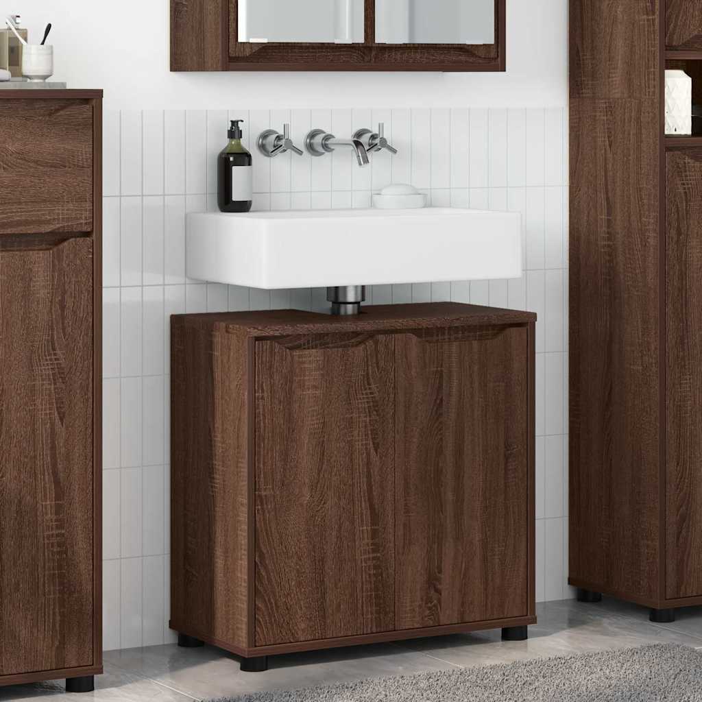Mobile per lavabo da bagno Rovere Marrone 60 x 30 x 60 cm