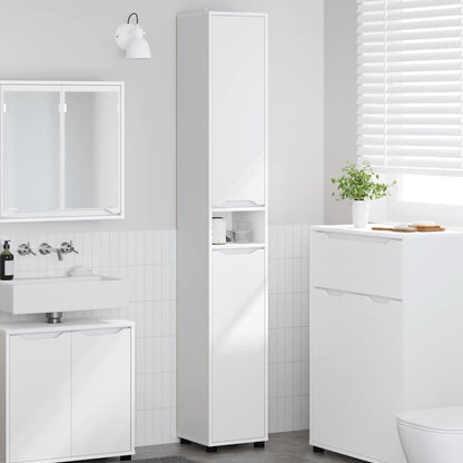 Mobile da Bagno Bianco 30,5 x 30 x 195 cm Legno multistrato
