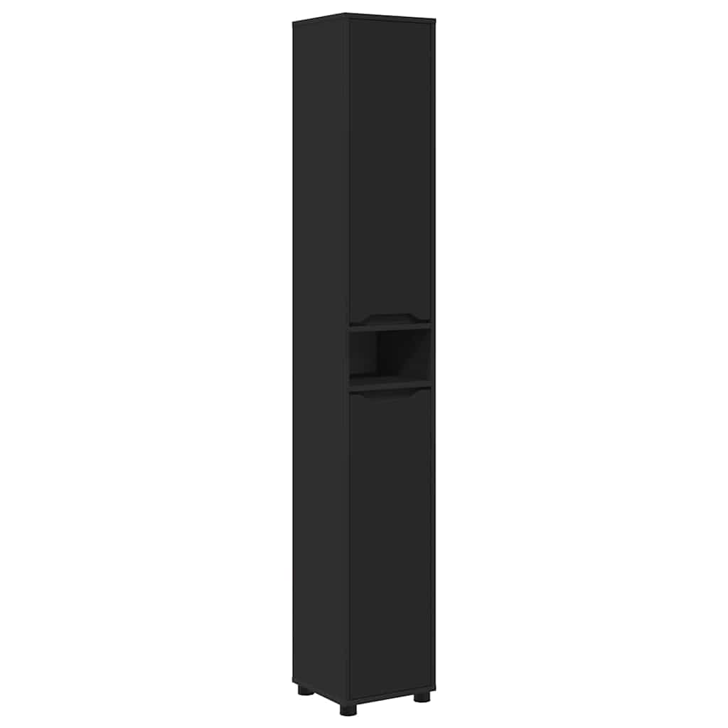 Mobile da Bagno Nero 30,5 x 30 x 195 cm Legno multistrato