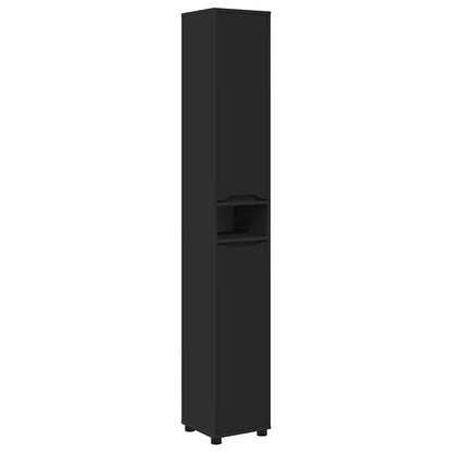 Mobile da Bagno Nero 30,5 x 30 x 195 cm Legno multistrato