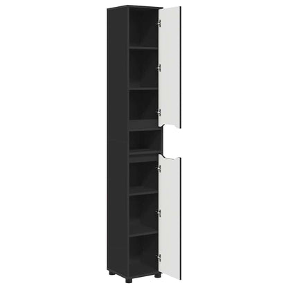Mobile da Bagno Nero 30,5 x 30 x 195 cm Legno multistrato