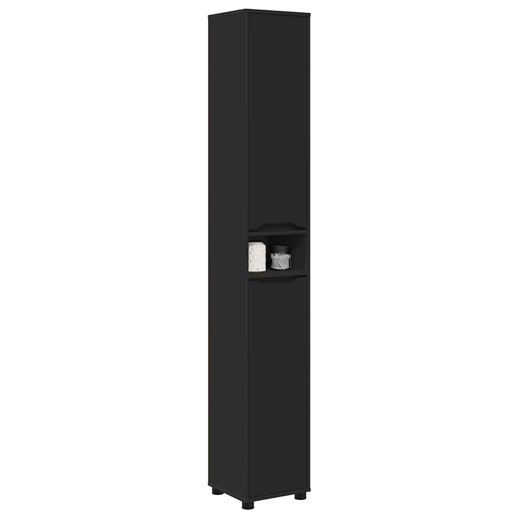 Mobile da Bagno Nero 30,5 x 30 x 195 cm Legno multistrato