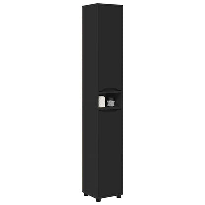 Mobile da Bagno Nero 30,5 x 30 x 195 cm Legno multistrato