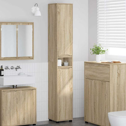 Mobile da Bagno con porta Rovere Sonoma 30,5 x 30 x 195 cm