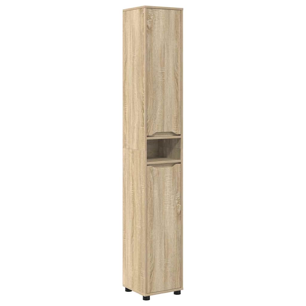 Mobile da Bagno con porta Rovere Sonoma 30,5 x 30 x 195 cm
