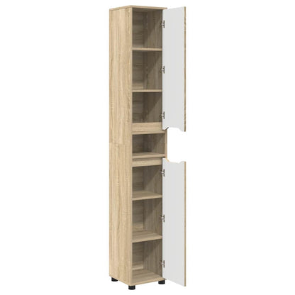 Mobile da Bagno con porta Rovere Sonoma 30,5 x 30 x 195 cm