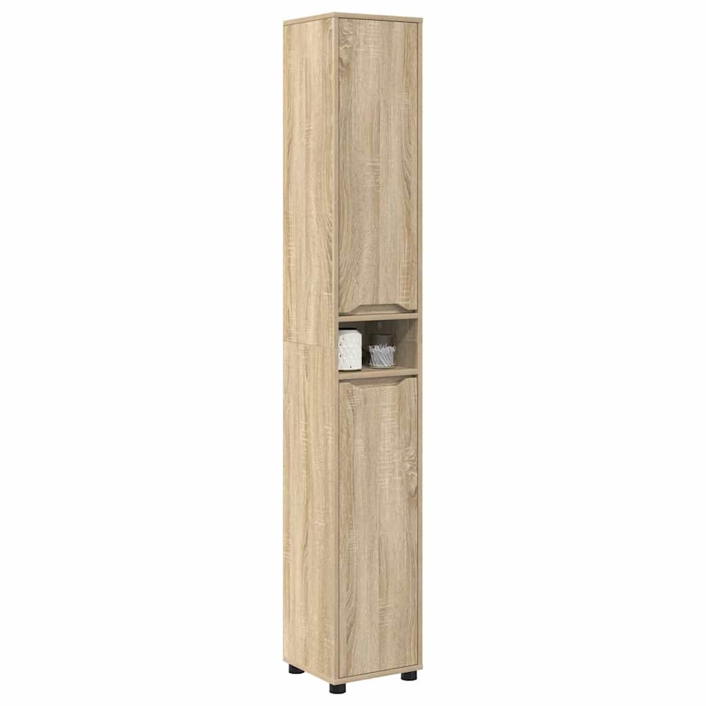 Mobile da Bagno con porta Rovere Sonoma 30,5 x 30 x 195 cm