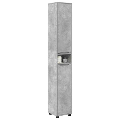 Mobile da Bagno con porta Grigio cemento 30,5 x 30 x 195 cm