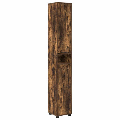 Mobile da Bagno con lo scaffale Rovere fumÃ© 30,5 x 30 x 195 cm