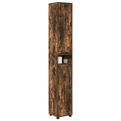 Mobile da Bagno con lo scaffale Rovere fumÃ© 30,5 x 30 x 195 cm