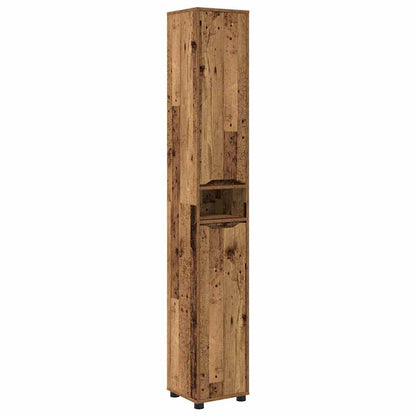 Mobile da Bagno con porta Legno vecchio 30,5 x 30 x 195 cm