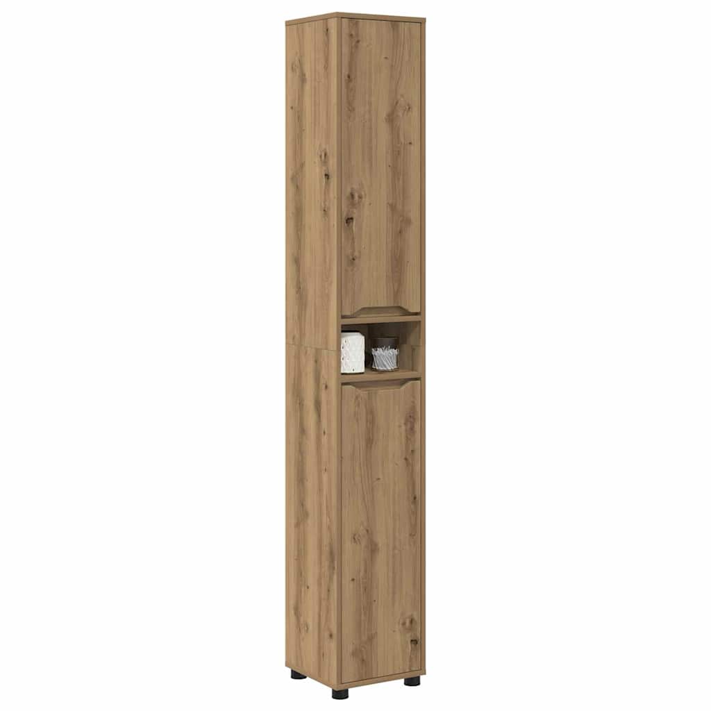 Mobile da Bagno con porta Rovere artigianale 30,5 x 30 x 195 cm