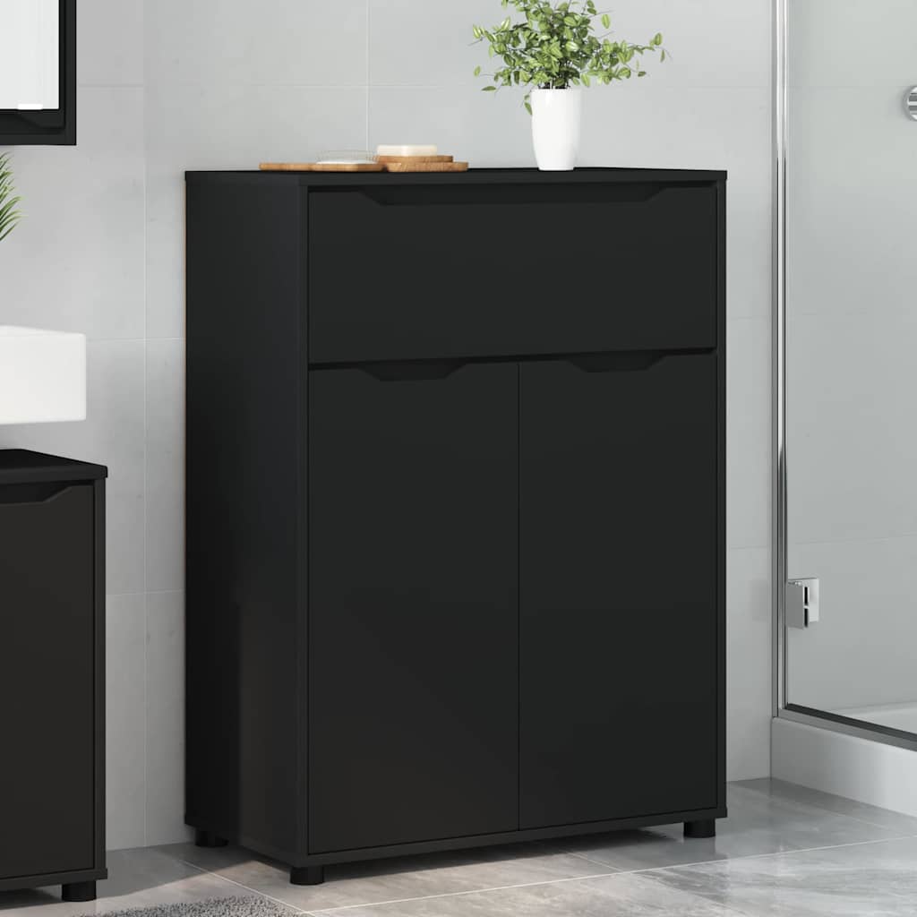 Mobile da Bagno Nero 72,5 x 36,5 x 100 cm Legno multistrato