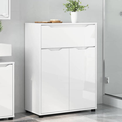 Mobile da Bagno con cassetto Bianco Lucido 72,5 x 36,5 x 100 cm