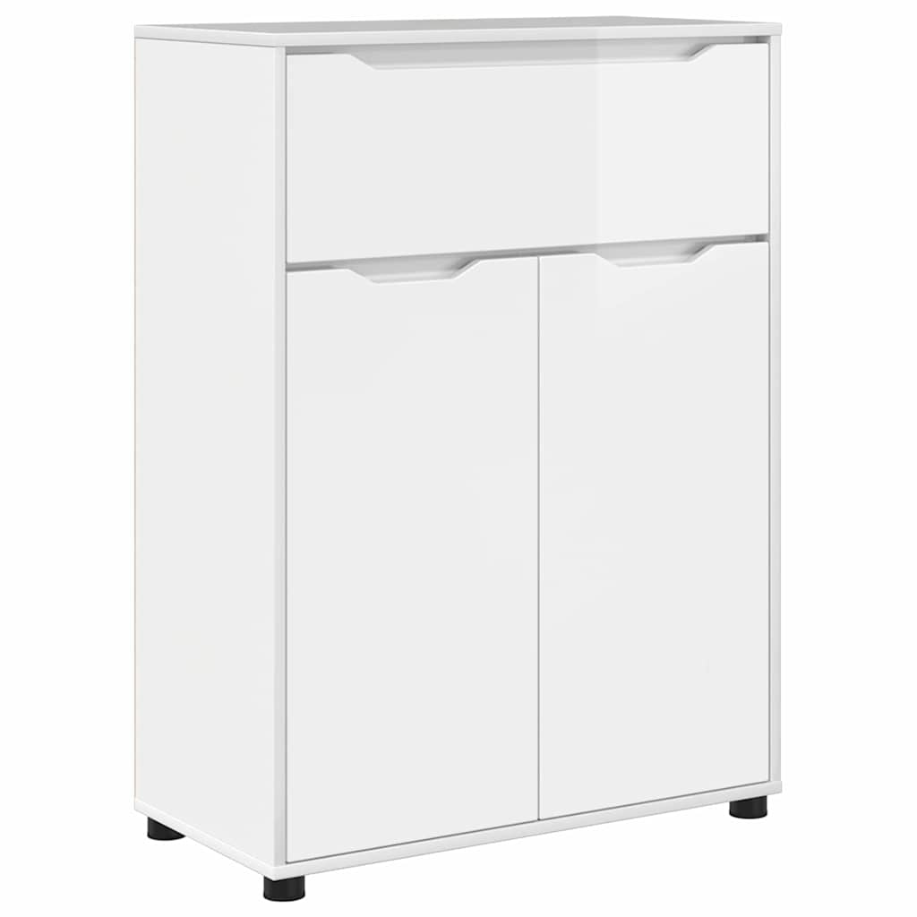 Mobile da Bagno con cassetto Bianco Lucido 72,5 x 36,5 x 100 cm