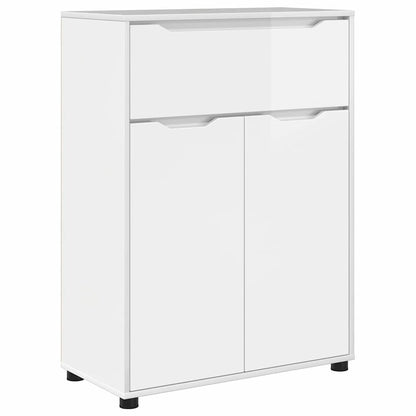 Mobile da Bagno con cassetto Bianco Lucido 72,5 x 36,5 x 100 cm
