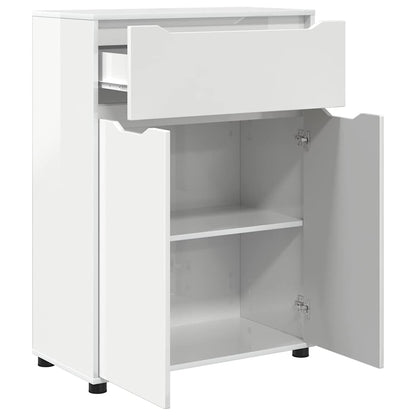 Mobile da Bagno con cassetto Bianco Lucido 72,5 x 36,5 x 100 cm