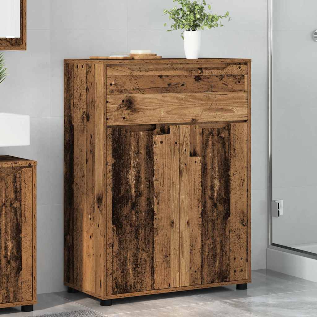 Mobile da Bagno con cassetto Legno vecchio 72,5 x 36,5 x 100 cm