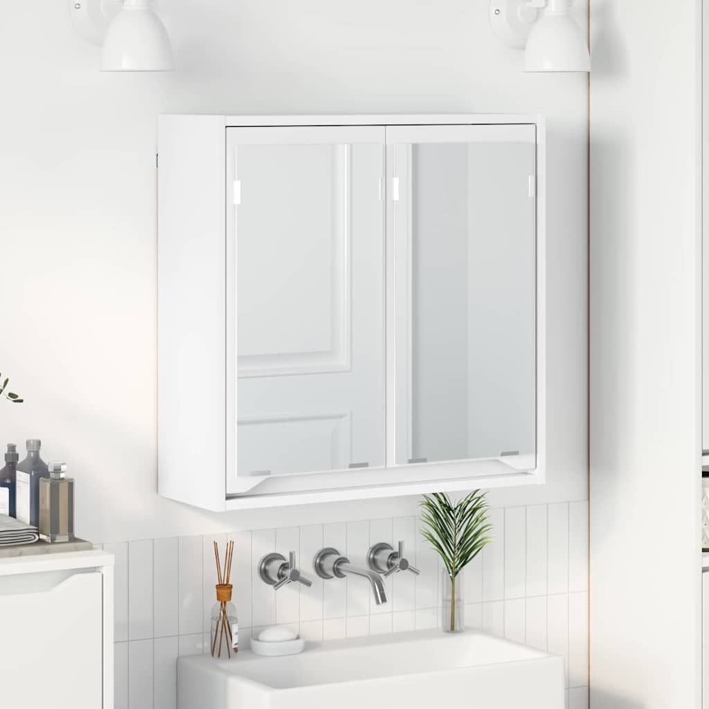 Mobiletto per specchio da bagno Bianco 60 x 20 x 60 cm