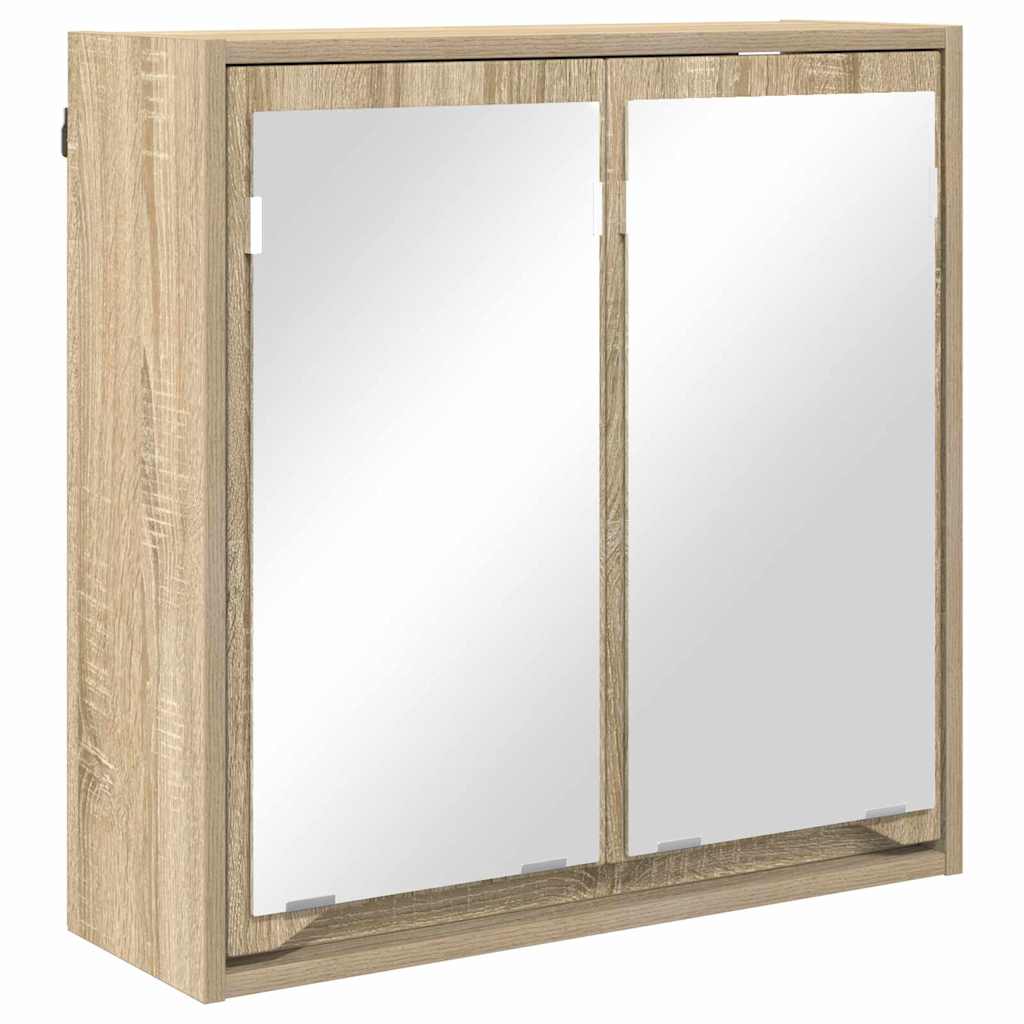 Mobiletto per specchio da bagno Rovere Sonoma 60 x 20 x 60 cm
